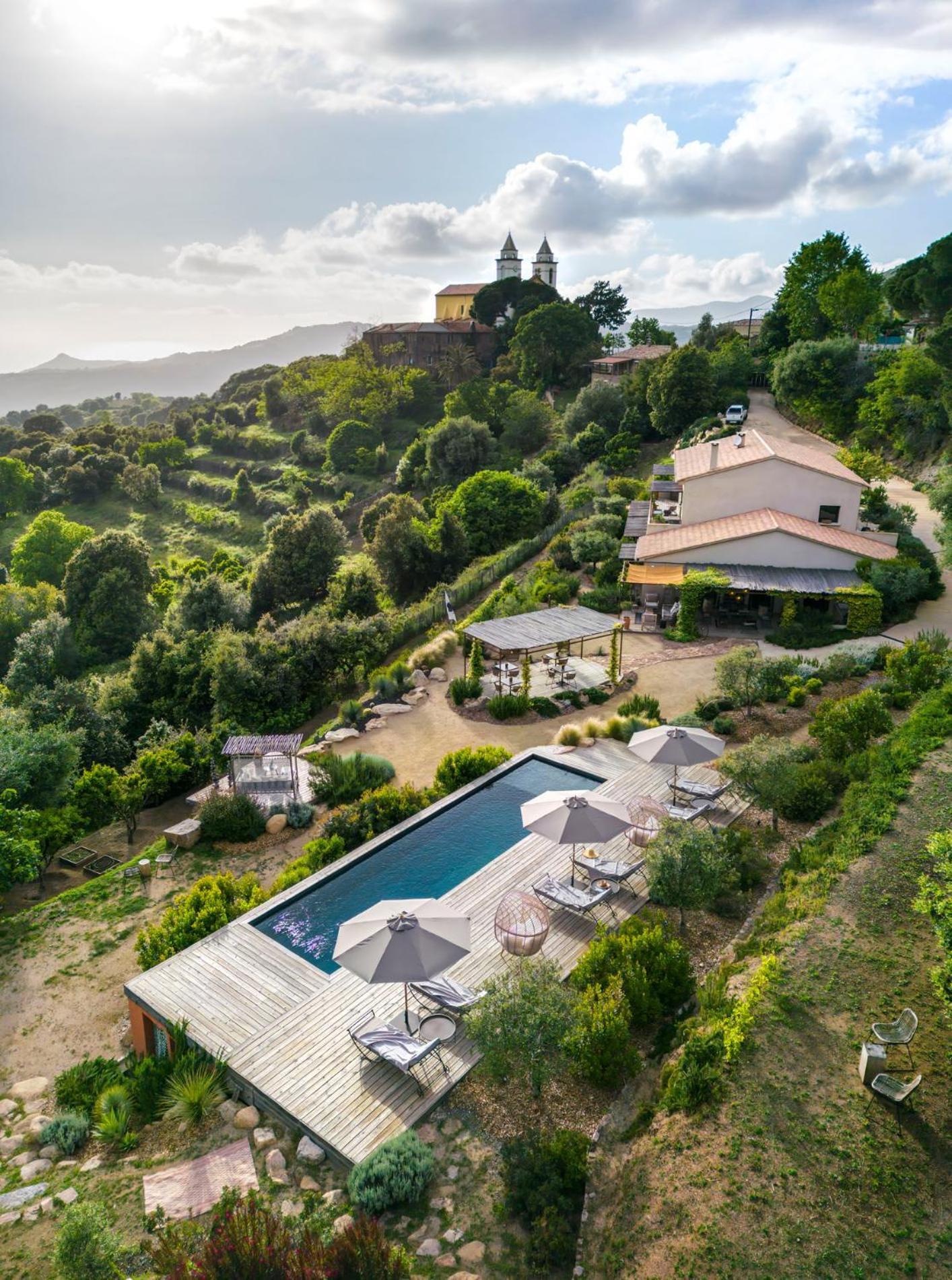 Terre De Maquis, Maison D'Hotes Vue Mer Corse Sari-D'orcino Zewnętrze zdjęcie